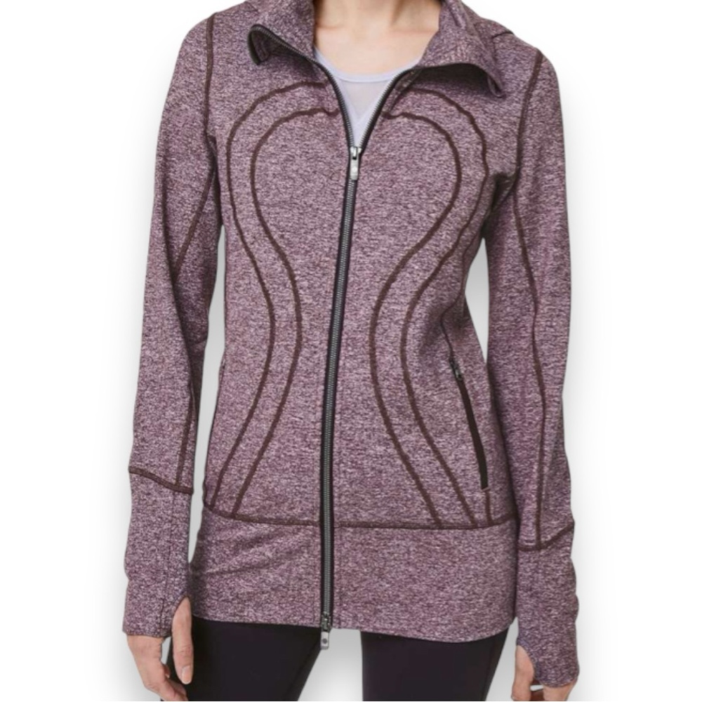 Lululemon Stride Jacket II Heathered Black Cherry Size 10